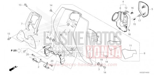 FRONT COVER/LEG SHIELD C125AN de 2022
